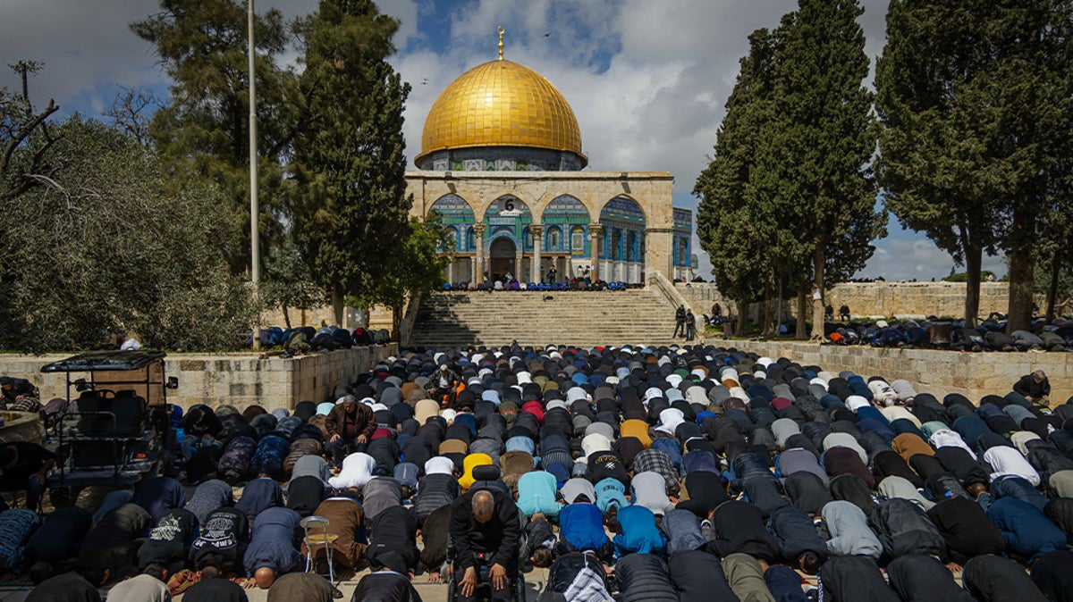 Watch live: Palestinians pray at Jerusalem’s al-Aqsa Mosque during Ramadan as Israel-Hamas conflict continues